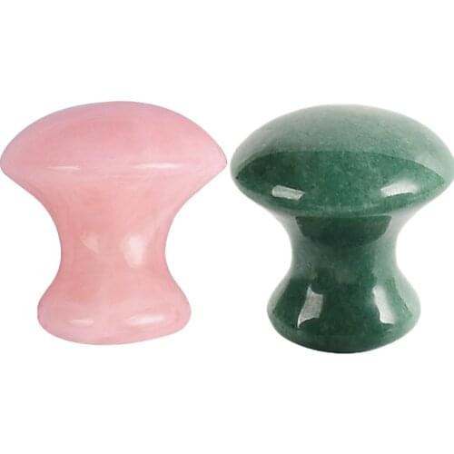 Natural Rose Quartz Jade Stone Guasha Body Massage SPA Acupuncture Therapy Trigger Point Facial Massager Skincare Gua Sha Tool