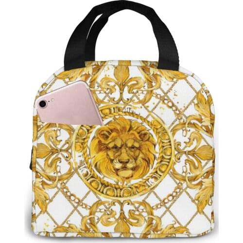 School Children Insulated Lunch Bag Women Portable Cool Box Boys Girls Men Thermal Lunch Box Kids European and American Floral