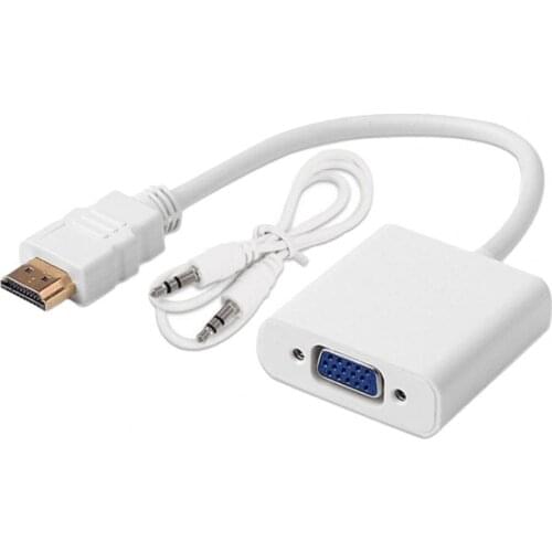 New HD 1080P Digital to Analog Converter Cable HDMI-compatible to VGA Adapter For PS4 PC Laptop TV Box to Projector Displayer