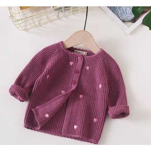 Autumn Fashion Baby Girls Clothes Children Knitted Cardigan Causal O-neck Baby Girls Sweater Cardigan Coat Toddler Clothes LZ371