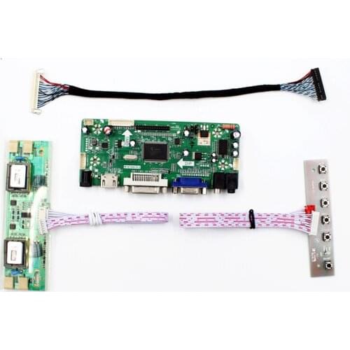 Free Shipping VGA DVI LCD Controller Board DVI HDMI-compatible for 19 inch 1440x900 MT190AW01 LVDS 4CCFL LCD driver board