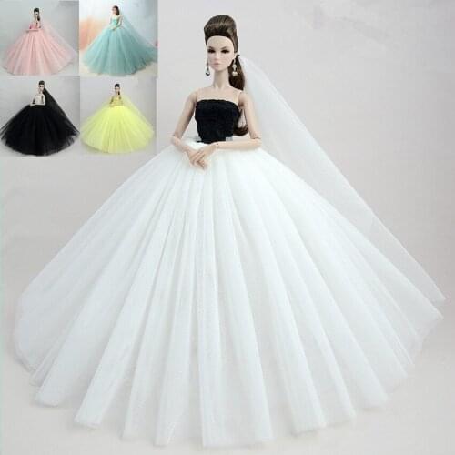 Dress + Veil / 15 Styles Gorgeous Wedding Party Gown Lace Dress Outfit Clothing For 1/6 Xinyi Barbie FR Doll Toys for Children