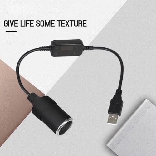 Car Cigarette Lighter Socket USB 5V To 12V Converter Adapter Wired Controller Plug Connector Adapter Auto Interior Accessories