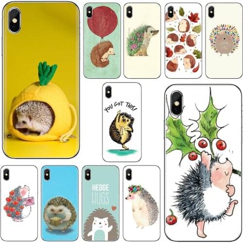 For Xiaomi poco X3 nfc F2 Pro M3 Mi 5X 6X Max Mix 1 2 2S 3 Mi5 Mi6 Mi3 Mi4 Silicone Phone Covers Novelty-Lovely-C-Hedgehog-Coque