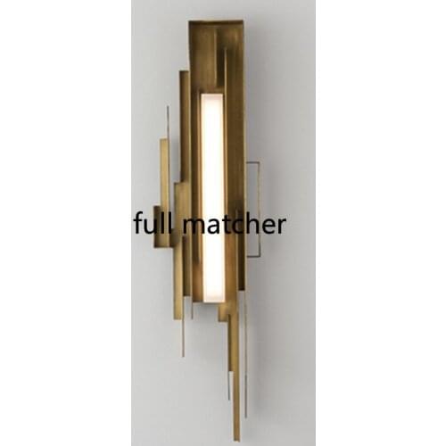 Post-modern Golden LED wall lamp Iron luxury Lighting bedside staircase deco sconces Nordic Restaurant bedroom Fixtures