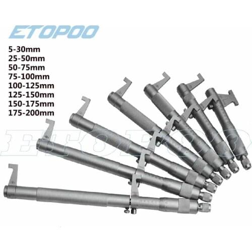Inside Micrometer 0.01mm Metric Carbide Ratchet Screw Gauge Professional Measuring Tool 5-30mm 25-50-75-100-125-150-175-200mm