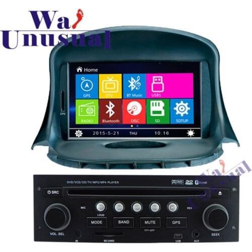 WANUSUAL 7 Inch Professional Wince Car Entertainment System Radio Player For Peugeot 206 Auto GPS Navigation with 8GB Free Maps