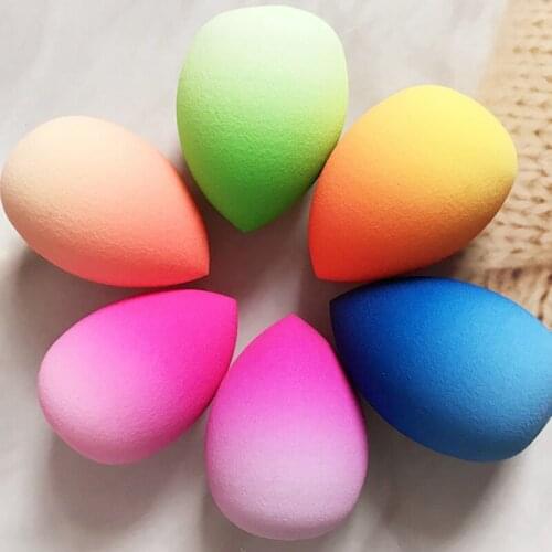 1PC Beauty Egg Gourd Water Drop Puff Makeup Puff Colorful Cushion Cosmestic Sponge Egg Tool Wet and Dry Use Makeup Brush Tools