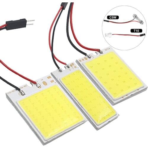 1 PCS T10 W5W LED Bulb COB C5W Lamp Festoon 31mm 36mm 39mm 41/42mm Car Interior Panel Dome Reading Trunk Lights 12V 7000K White