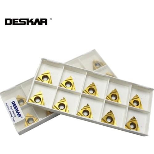 10PCS 22ER 22IR N55 N60 LDC DESKAR carbideThreading inserts CNC lathe turning cutter tools threaded Blades For Steel