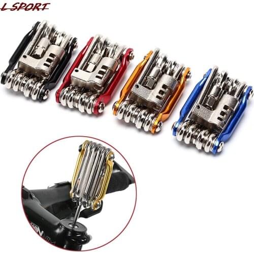 10 In 1 Kit Set Multi-tool Bicycle Repair Tools Hex Spoke Wrench Screwdriver Road MTB Bike Portable Cycling Tools
