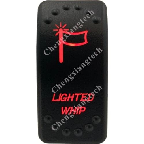 12V 20A / 24V 10A Dual Red Led 5P On Off SPST Rocker Switch Lighted Whip Waterproof for Car Boat Truck Circuit Breaker