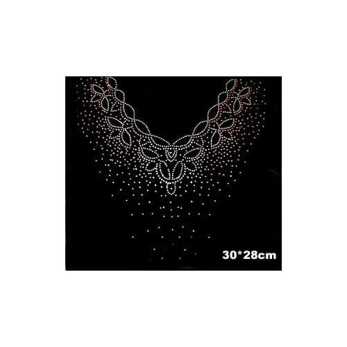 2pc/lot Sweater patches hot fix rhinestones iron on crystal transfers design iron on rhinestone transfer