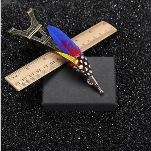 20Pcs/Lot Feather Corsage Groom groomsman Wedding party Best Man suit peacock Feather Boutonniere For Guy pin Wedding Flowers