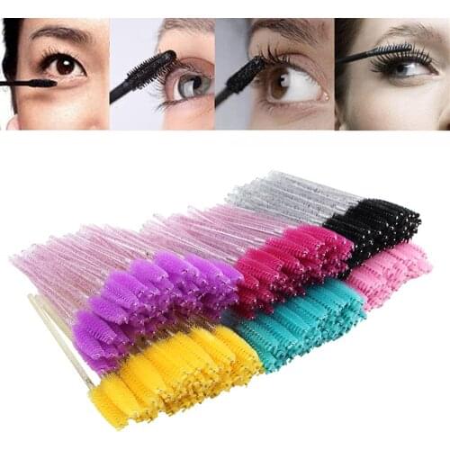 300 pieces of disposable mascara brush crystal mascara brush mascara wand applicator eye lash extension eyebrows and makeup tool
