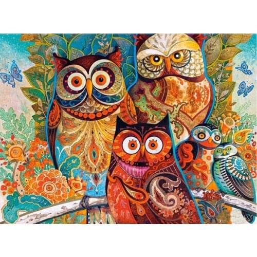 Diamond embroidery 5D DIY Diamond Painting owl Animal Mosaic Square&round Rhinestone Embroidery Child Puzzle Cross Stitch Gifts