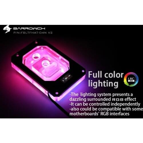 Barrowch FBLTFHAT-04N-V2, For AMD Ryzen Threadripper X399 Platform Blocks, Digital Display Temperature 0.4mm Microwaterway Block