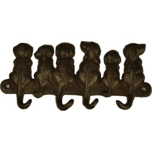 Cast Iron Dog Door Key Hook Pastoral European Retro Wall Hanging Coat Creative Classical Room Decor