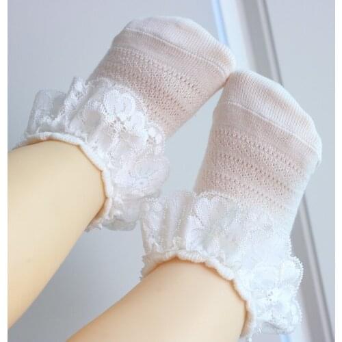 6M-5Y Kids Baby Girls Lace Socks Solid Color Ruffled Ankle Socks Spring Autumn Warm Soft Short Socks for Children Baby