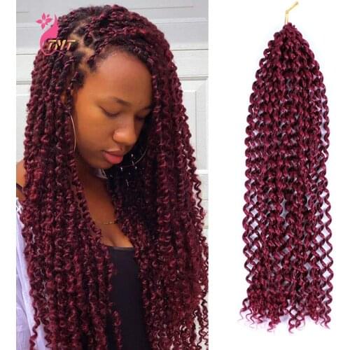 18inch Long Synthetic Passion Twist Crochet Hair Extensions Water Wave Braiding Hair Bohemia Crochet Braids