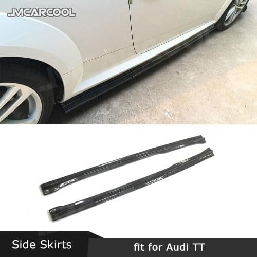 Carbon Fiber / FRP Side Skirts For Audi TT TTS TTRS 2014 2015 2016 2017 BT Style car Door bumper Lip Aprons Guard Car Styling