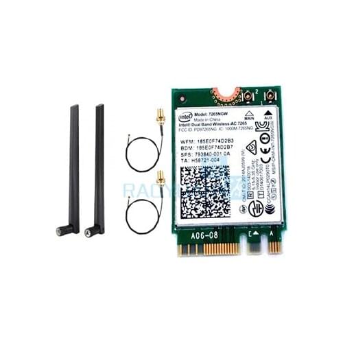 Dual Band Wireless-AC 7265NGW AC 7265NGW 7265AC 2X2 NGFF 867Mbps+BT4.0 Wlan Card SPS:756751-005 756749-001 for HP 340 346 348 G3