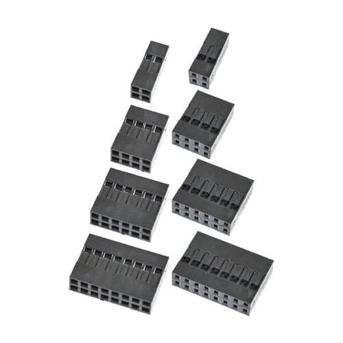 Double row DuPont plastic shell 2*2P/3/4/5/6/8/10/15/20P DuPont shell 2.54mm pitch connector