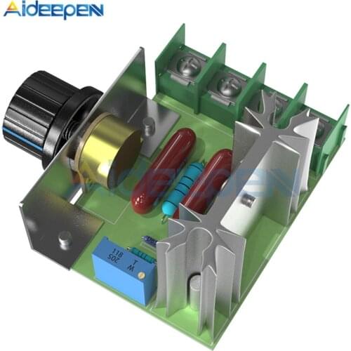 AC 50-220V 2000W SCR Electronic Volt Voltage Regulator Dimmers Motor Speed Controller Governor Module High Power Lamp Dimming