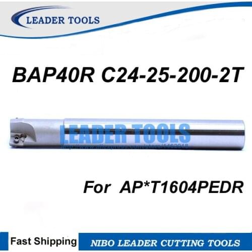 BAP400R C24-25-200-2T indexable End Mill,R0.8 Milling tool Holder for CNC Milling Machine,200 mm Length, for Insert APMT1604PDER