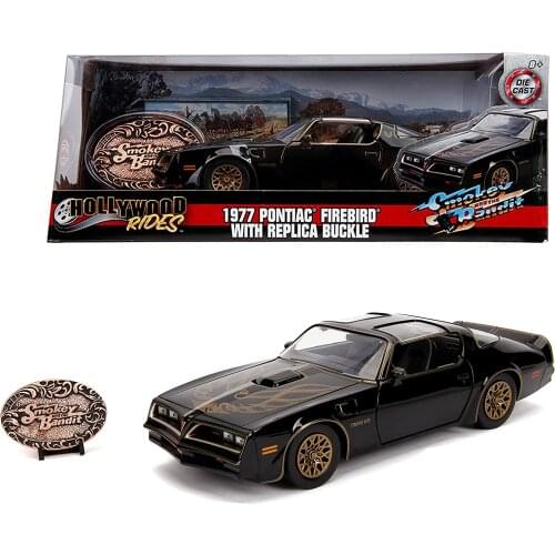 Jada Smokey & Bandit 1977 Pontiac Firebird Toy Car Die-cast Doors, Boot & Bonnet Open, Includes Collectors Coin, 1:24 Scale