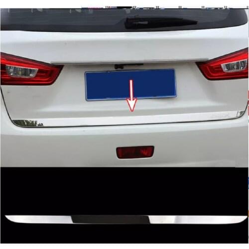 For Mitsubishi ASX strength dazzle Stainless Steel Rear Trunk Tailgate Cover Trim Lid Chrome Molding 2007-2019