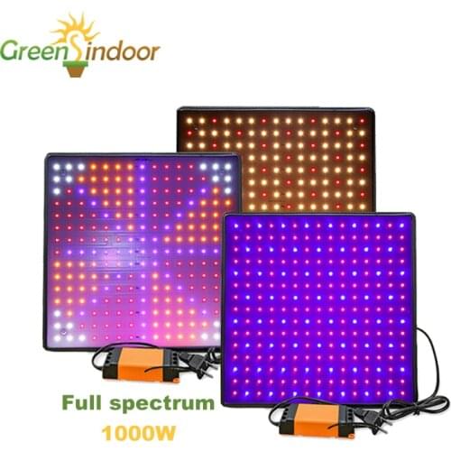 Greensindoor 1000W Lamp For Plants Growbox Growing Light Full Spectrum Led Lights Panel Greenhouse Tent Phytolamp 265V Fitolamp