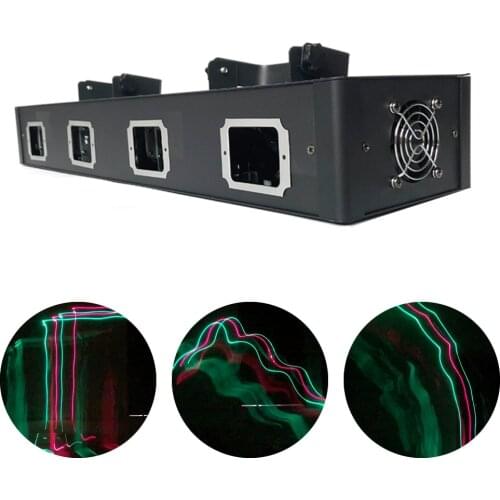 4 Eyes RG DMX512 Laser Projector Disco DJ Disco Stage Party Light Professional 4 Heads Beam Wash Pattern Scanning Laser Lights