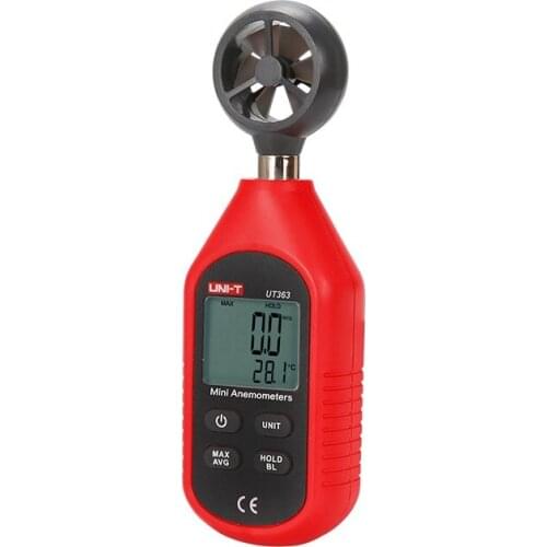 UNI-T UT363 Mini Anemometer Wind Speed Temperature Tester LCD Display Air Flow Speed MAX/AVG Measurement Wind Level 1~12
