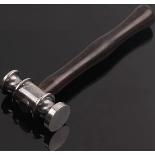 All is Hammer Real Damascus Steel Handmade Hammer 185g Gavel Leather Craft Tools Hand Tools