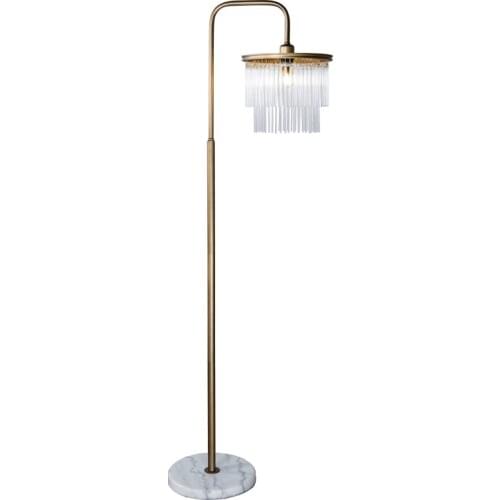 Marble floor lamp living room bedroom bedside creative post-modern light luxury crystal simple floor lamp