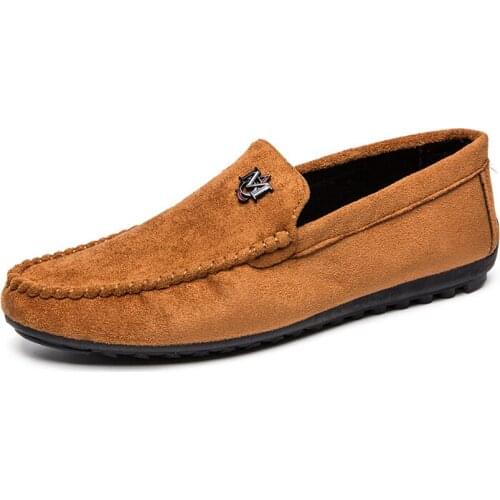 Men Casual Shoes 2021 Spring Fashion Male Breathable Suede Zapatos Tennis Homme Boys Walking Footwear Brown Gray Black Loafers