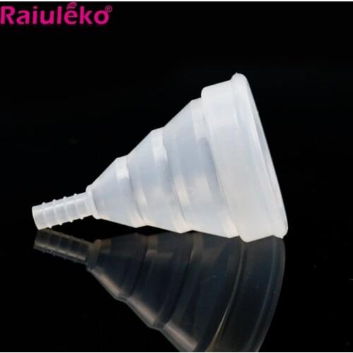 New Shape Foldable Reusable Women Menstrual Cup Medical Grade Silicone Lady Cup Feminine Hygiene Product With Box 2 Colors S/L