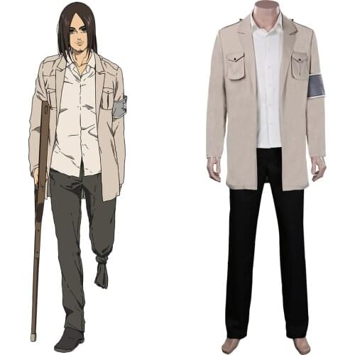 Attack on Titan Cloak Shingeki no Kyojin Eren Jaeger Cosplay Costume Outfits Halloween Carnival Suit