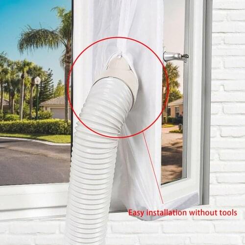 Portable AC Window Ventilation Kit Adjustable Window Sliding Adaptor Plate Mobile Air Conditioning Baffle Parts Easy Install New