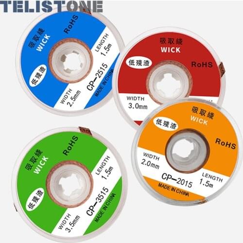 Solder Wire 2mm 2.5mm 3mm 3.5mm Width 1.5M Length Desoldering Braid Welding Solder Remover Wick Wire Cord Flux BGA Repair Tool