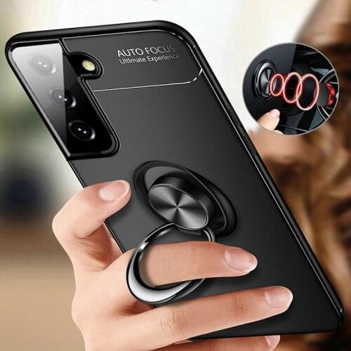 Luxury Ring Phone Case For Samsung Galaxy S20 FE S21 Plus Note 20 Ultra A02S A12 A32 A42 A52 A72 5G M31S M51 A50 A70 Cover Coque