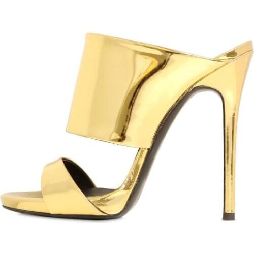 Carpaton 2018 Mature Ultra high-heeled broadband combination open toe sandals slippers golden fashion womens shoes