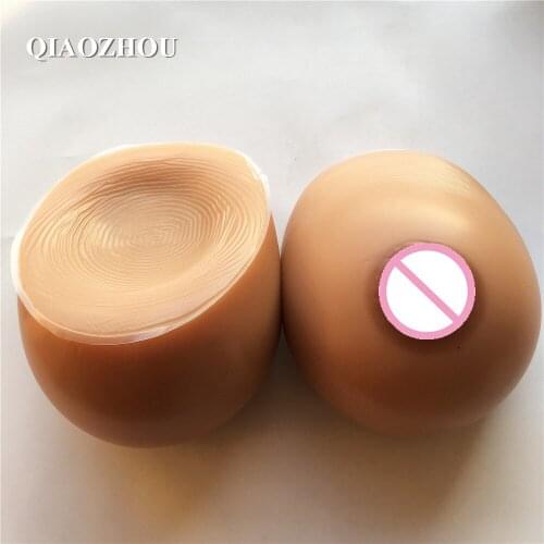 1600g EE cup silicone breast form fake breasts boobs for woman crossdress shemale dragqueen use Teardrop full shape