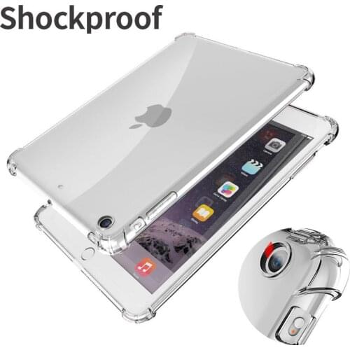 Shockproof silicone case for iPad Mini Air Pro 1 2 3 4 5 6 7 7.9 9.7 10.2 10.5 11 flexible bumper clear transparent back cover