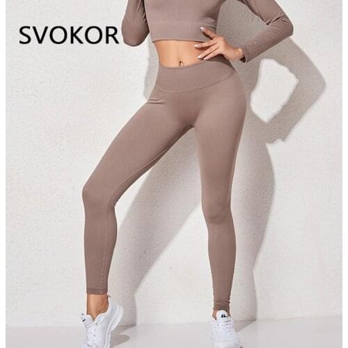 SVOKOR Fitness Leggings Women Sport Seamelss Gym Woman Pants Legging Femme Sexy Tights Leggins Running Stretchy