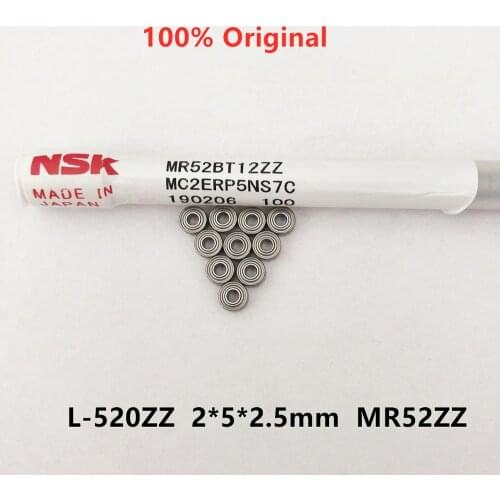 50pcs original NSK high speed bearing L-520ZZ 2x5x2.5mm MR52ZZ miniature ball bearings 2*5*2.5 model bearing