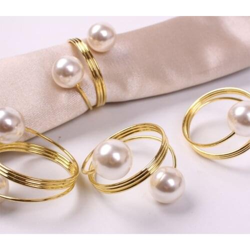 6PCS Napkin Buckle Hoop Napkin Rings Circle Serviette Holder for Wedding Hotel 50JD