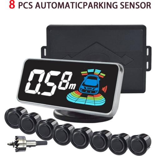 Car Parktronic AutomaticParking Sensor with 8 Se nsors Reverse Backup Parking Monitor Detector System LED Display