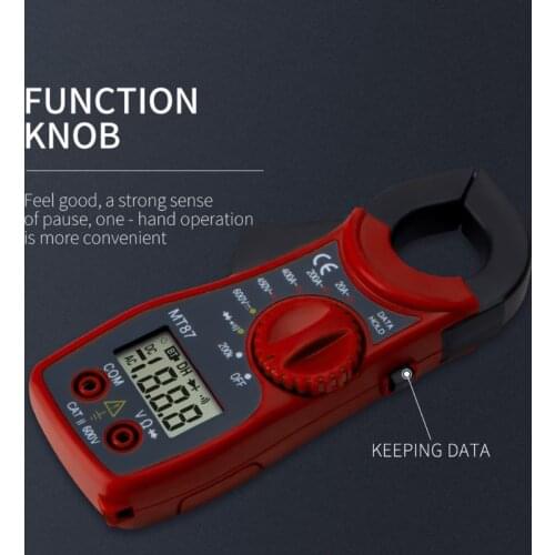 MT87 LCD Digital Clamp Meter Multimeter AC/DC Ammeter Voltmeter Resistance Test